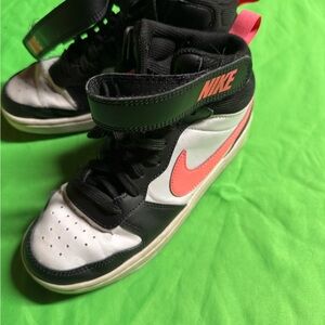 Nike Kids Black and Pink Sneakers